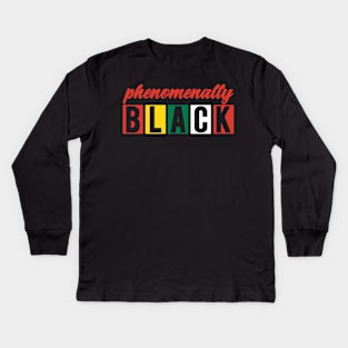 Phenomenally Black Kids Long Sleeve T-Shirt